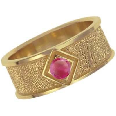 July Birthstone 14k Yellow Gold Ring Print Keepsake