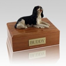 King Charles Spaniel Black Laying X Large Dog Urn