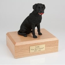 Labrador Black Small Dog Urn