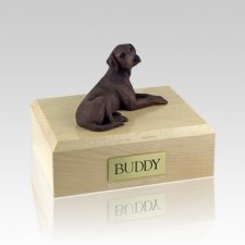 Labrador Chocolate Laying Large Dog Urn