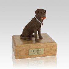 Labrador Chocolate Playing Large Dog Urn