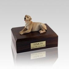 Labrador Golden Laying Small Dog Urn