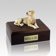 Labrador Yellow Laying Dog Urns