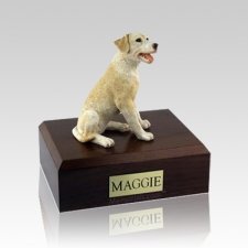 Labrador Yellow Sitting Large Dog Urn