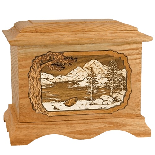 Lakeside Oak Cremation Urn