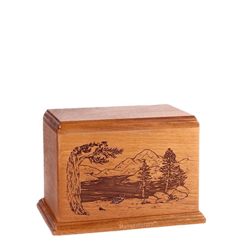 Lakeside Small Cherry Wood Urn