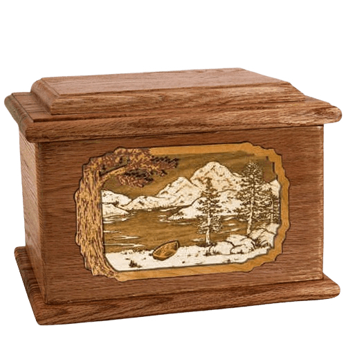 Lakeside Walnut Memory Chest Cremation Urn