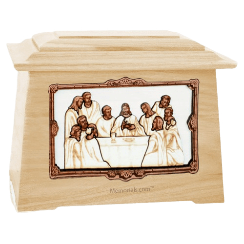 Last Supper Maple Aristocrat Cremation Urn