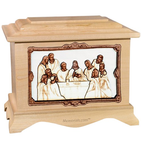 Last Supper Maple Cremation Urn