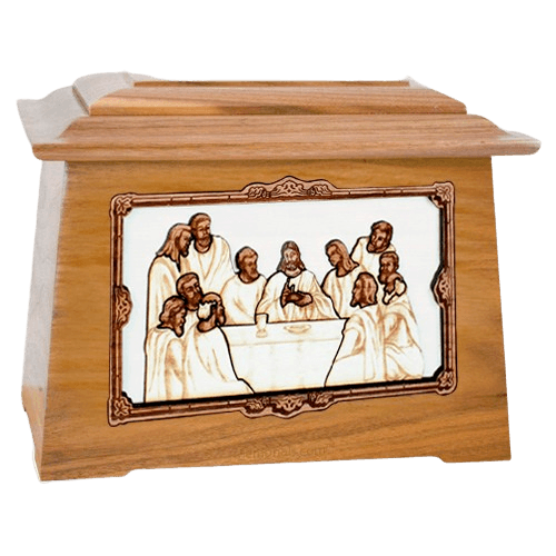 Last Supper Oak Aristocrat Cremation Urn