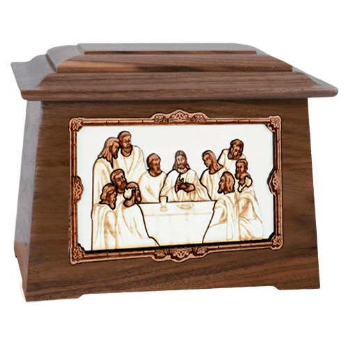 Last Supper Walnut Aristocrat Cremation Urn