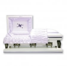 Lavender Butterfly Large Child Casket