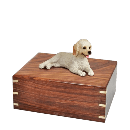 Laying Labradoodle Medium Doggy Urn