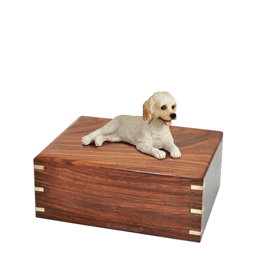 Laying Labradoodle Small Doggy Urn