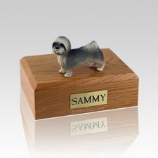 Lhasa Apso Gray Puppycut Large Dog Urn