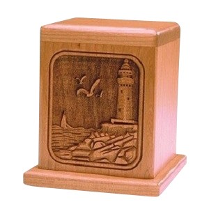 Lighthouse Cherry Keepsake Cremation Urn