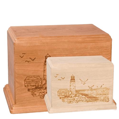 Lighthouse Wood Urns