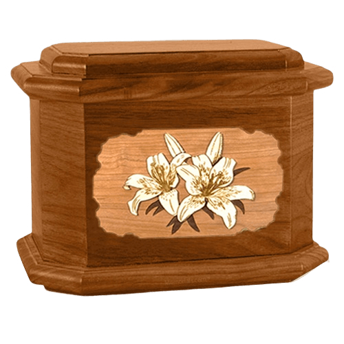 Lily Mahogany Octagon Cremation Urn