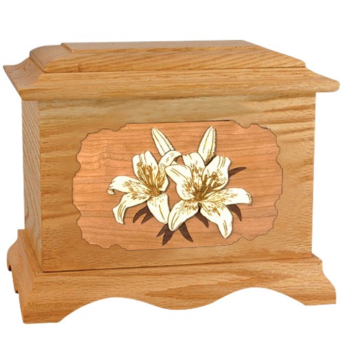 Lily Oak Cremation Urn