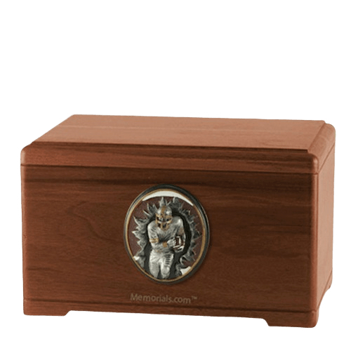 Linebacker Walnut Cremation Urn