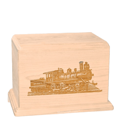 Locomotive Individual Maple Wood Urn