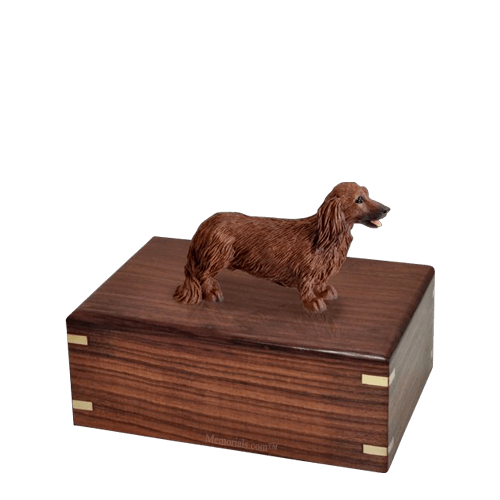 Longhair Dachshund Small Doggy Urn