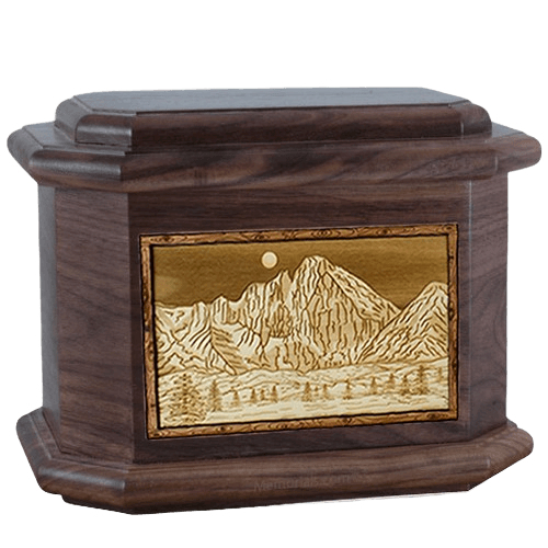 Longs Peak Walnut Octagon Cremation Urn