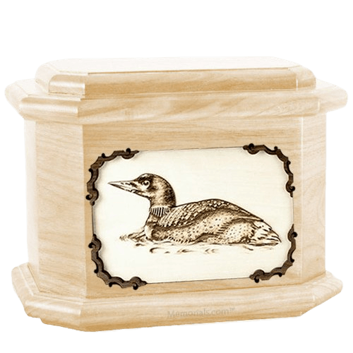 Loon Maple Octagon Cremation Urn