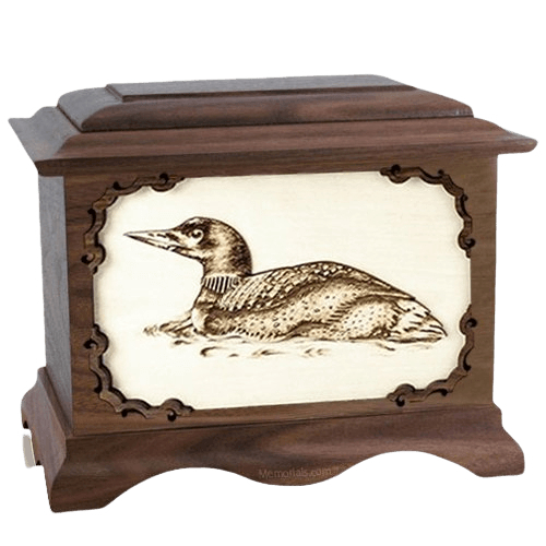 Loon Walnut Cremation Urn