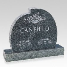 Lotus Companion Granite Headstone