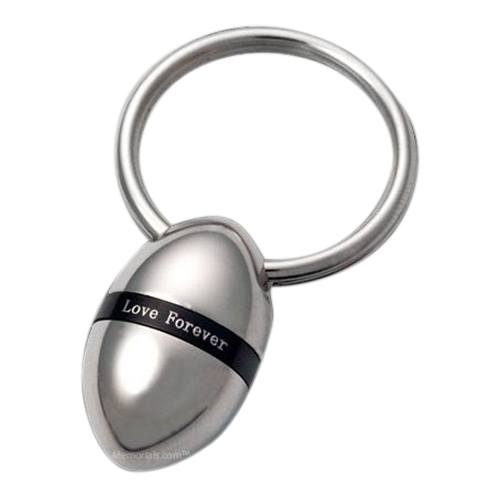 Love Oval Cremation Keychain