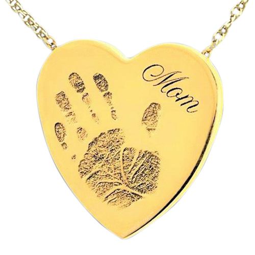 Loving Heart 14k Gold Cremation Print Keepsake