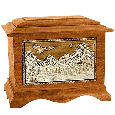 Mount Splendor Mahogany Cremation Urn For Two