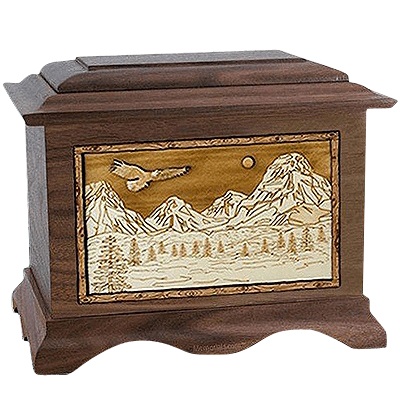 Mount Splendor Walnut Cremation Urn For Two