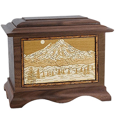 Mt Baker Oak Cremation Urn For Two