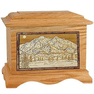 Mt Mckinley Oak Cremation Urn For Two