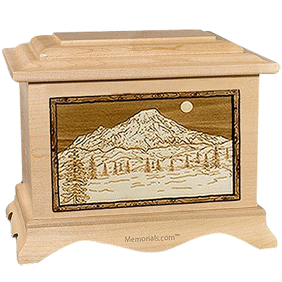 Mt Rainer Maple Cremation Urn For Two