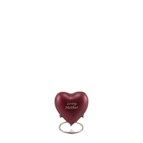 Magenta Heart Keepsake Urn