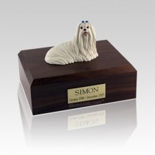 Maltese Sitting Medium Dog Urn