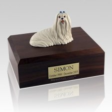 Maltese Sitting Dog Urns