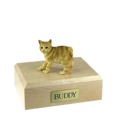 Manx Red Taby Medium Cat Cremation Urn