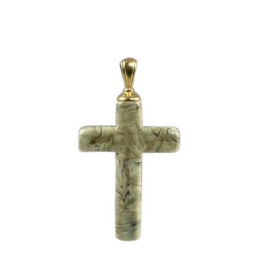 Marble Cross Cremation Ash Pendants