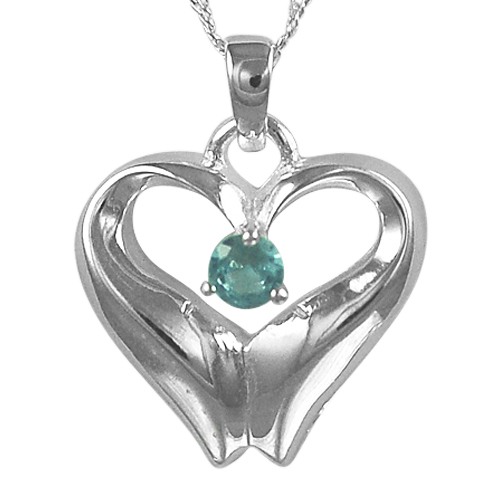 March Birthstone Cremation Heart