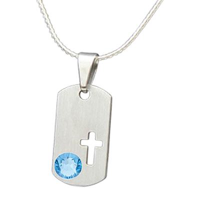 March Cross Cremation Pendant