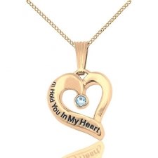 March Gold Heart Keepsake