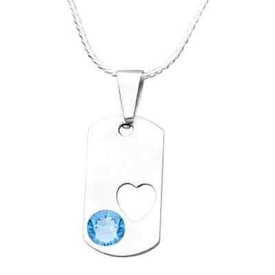 March Heart Cremation Pendant