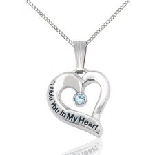 March Silver Heart Keepsake