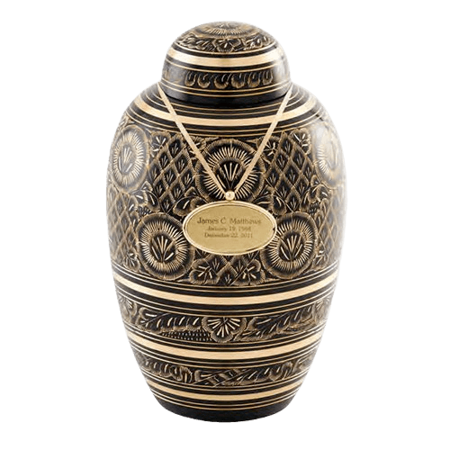 Midnight Ornate Cremation Urn