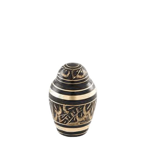 Midnight Ornate Keepsake Cremation Urn