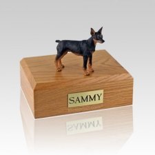 Miniature Pincher Black & Tan Large Dog Urn